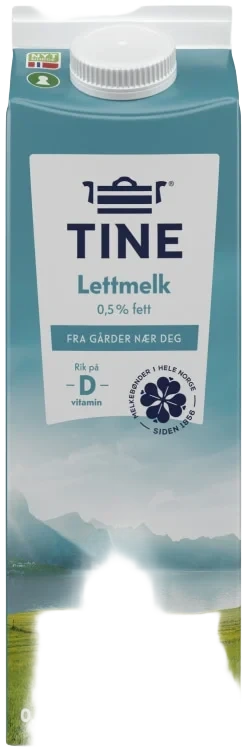 Tine Lettmelk 0,5% 1/2l​