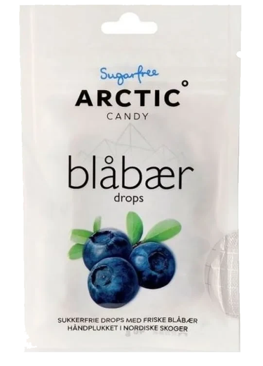 Blåbærdrops Sukkerfri 40g Arctic Candy