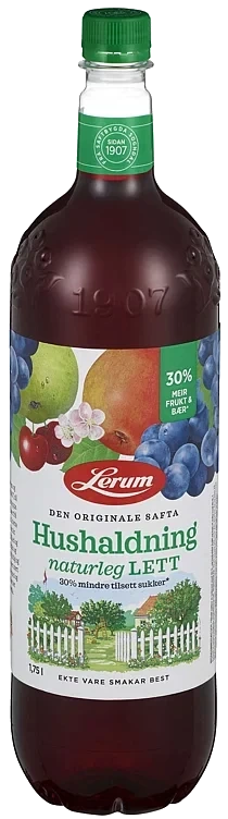 Lerum husholdningssaft lett   1,75l