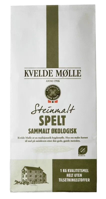 Spelt Sammalt Økologisk 1kg Kvelde Mølle