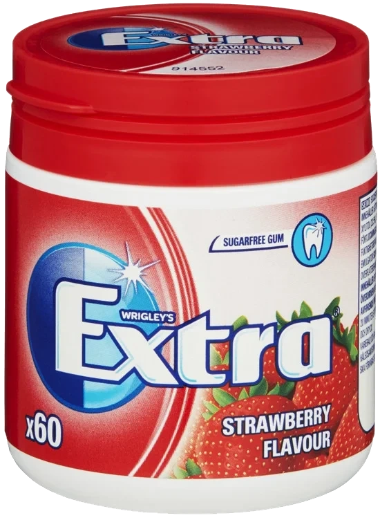 Extra strawberry tyggis   84g