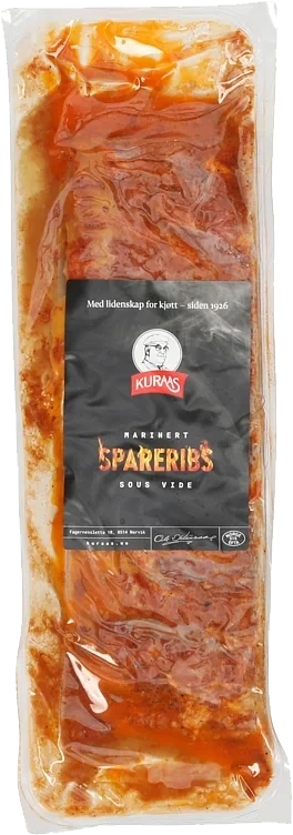 Spareribs marinert sousvide    kg