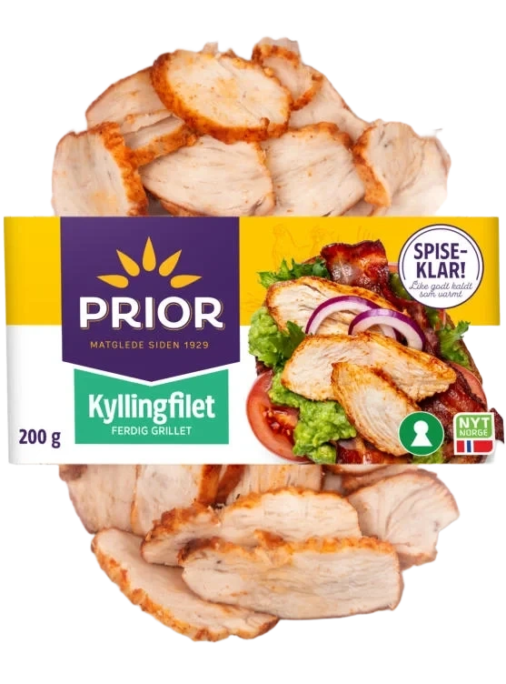 Kyllingfilet skivet Grillet 200g Prior