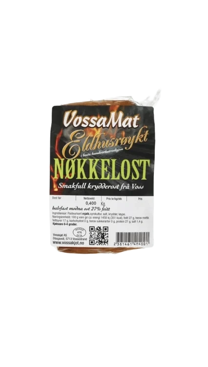 Eldhusrøykt Nøkkelost Ca 400g Vossakjøt