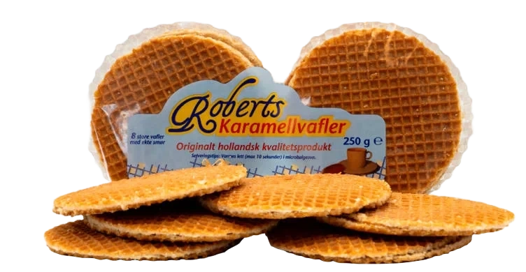 Karamellvafler 250g Roberts