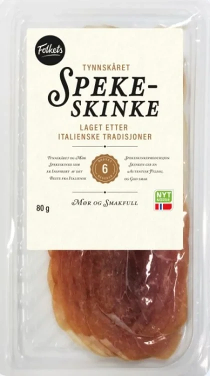 Spekeskinke i skiver 80g Folkets