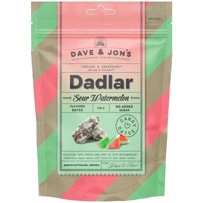 Dadlar Sour Watermelon 125g DAVE & JON'S
