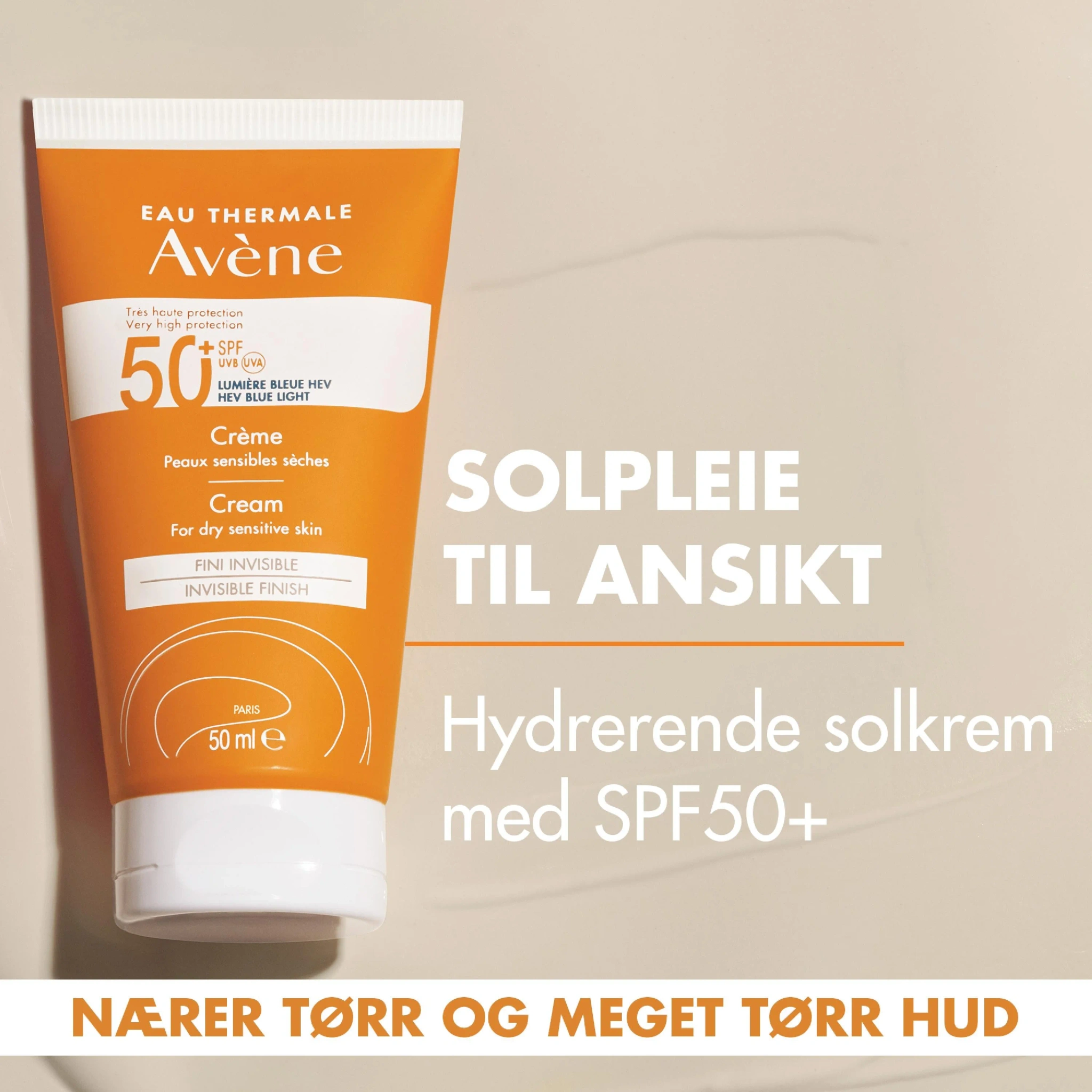 Avène Sun Face Cream SPF50+, 50 ml