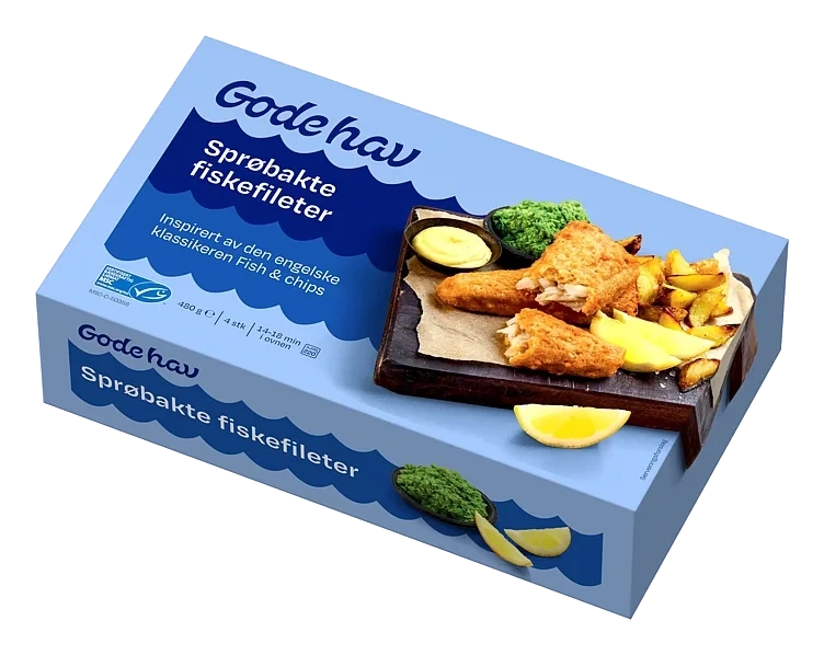 Fiskefileter sprøbakte msc  480g
