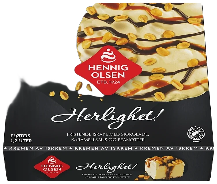 Herlighet! Iskake Peanøtt 1,2l Hennig Olsen