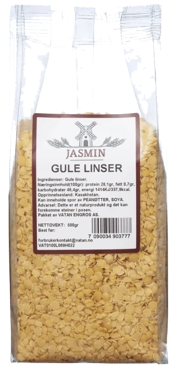 Linser Gule 500g Jasmin