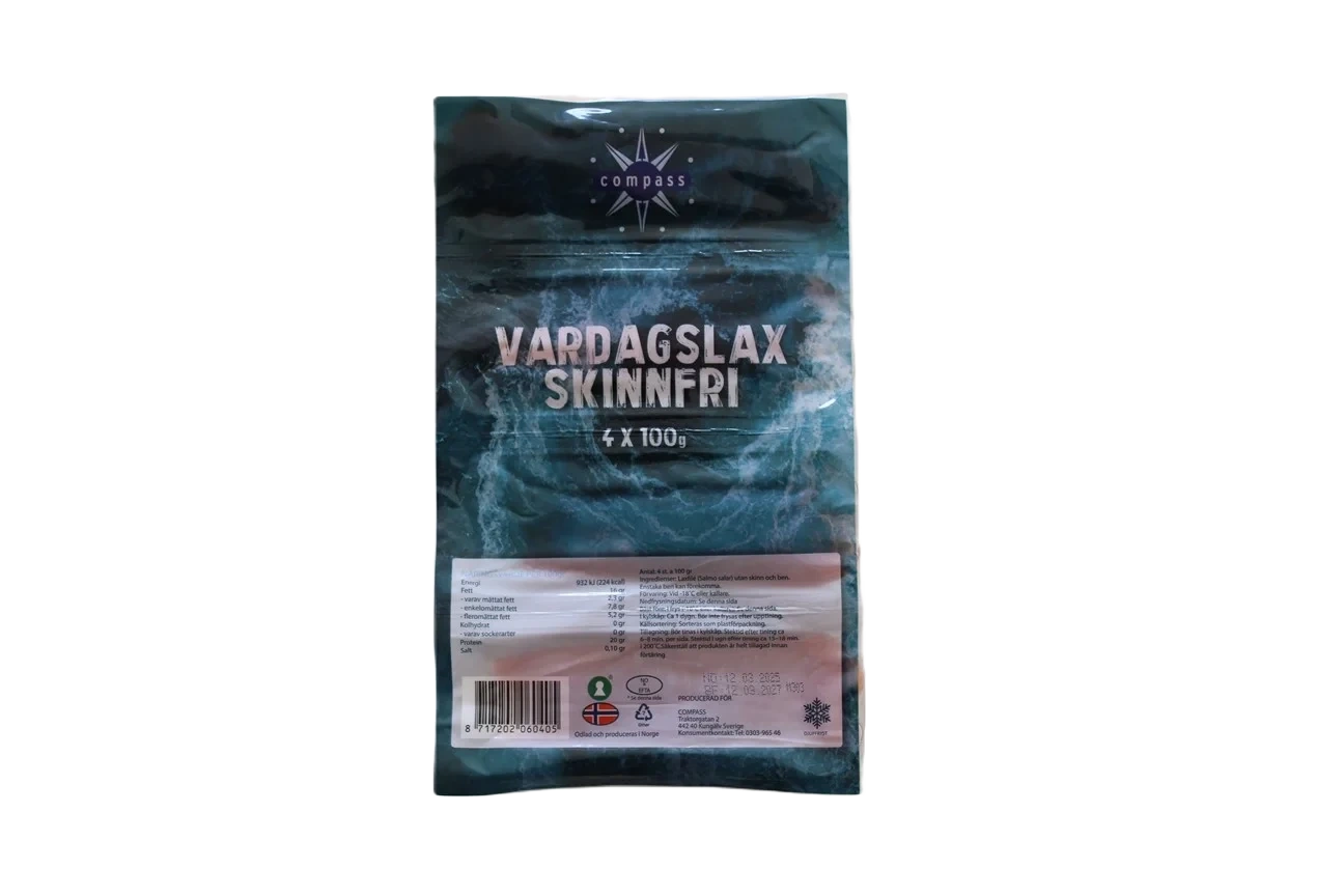Vardagslax, Laxportion utan skinn