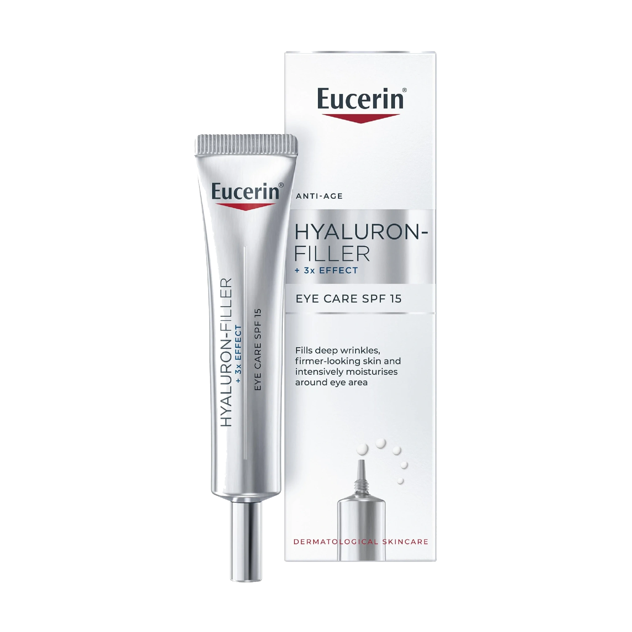 Eucerin Hyaluron-Filler + 3x Effect Eye Cream SPF15, 15 ml