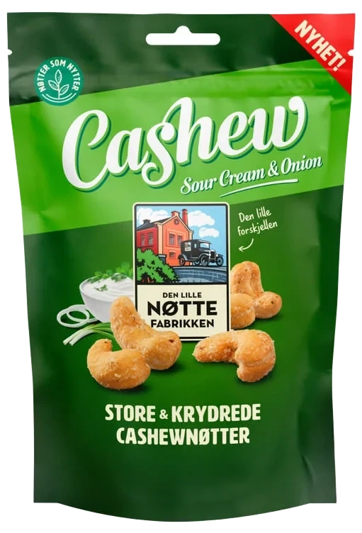 Cashewnøtter Sourcream&Onion 150g Dln