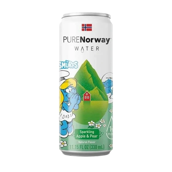 Pure Norway Water Smurf Apple & Pear 33cl