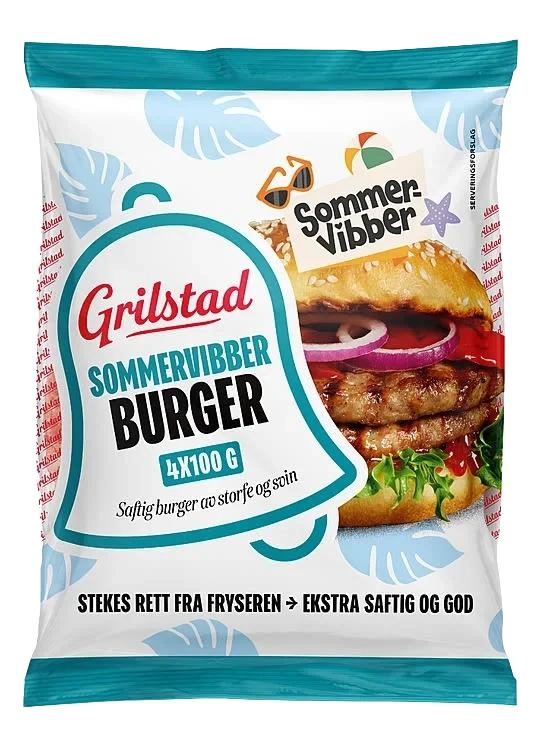Sommervibber Burger 4x100g Grilstad