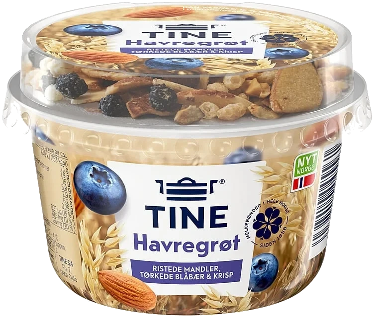 Havregrøt mandel/blåbær   170g