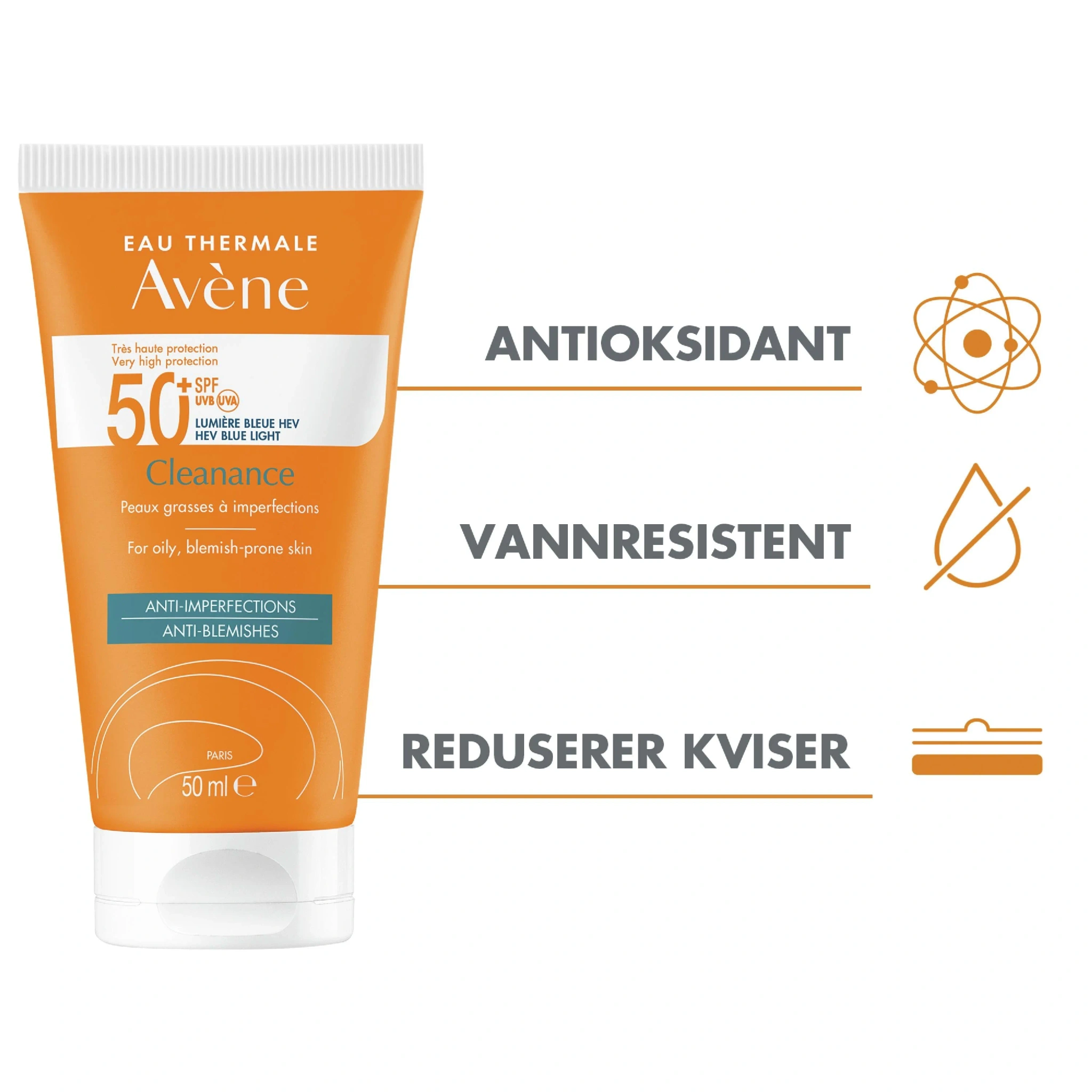Avène Sun Cleanance SPF50+, 50 ml