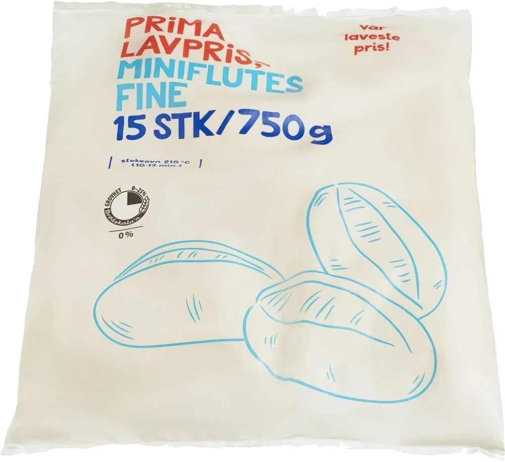 Miniflutes Fine 15 stk, 750 g