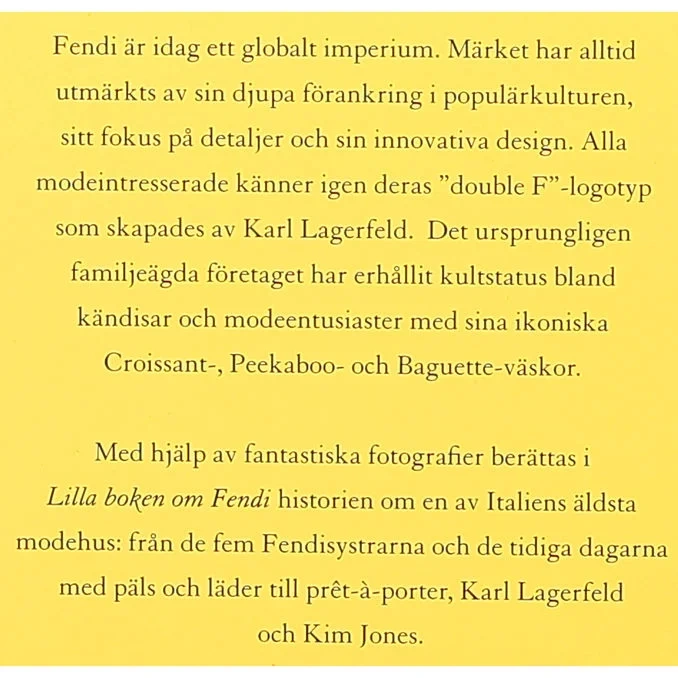 Bok: Lilla Boken Om Fendi