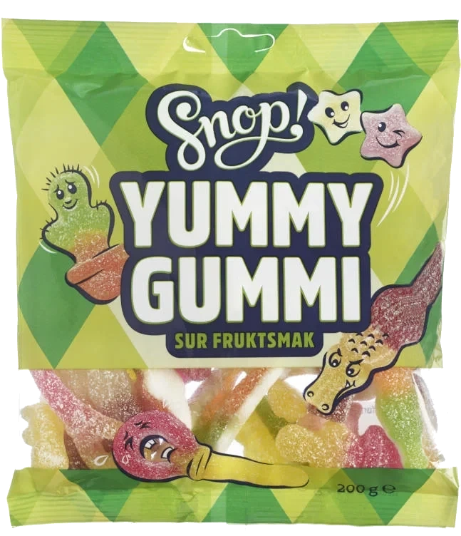 Yummy Gummi Sur 200g Snop