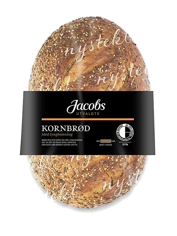 Kornbrød m/Honning Halvstekt Ca680g Jacobs Utvalgte