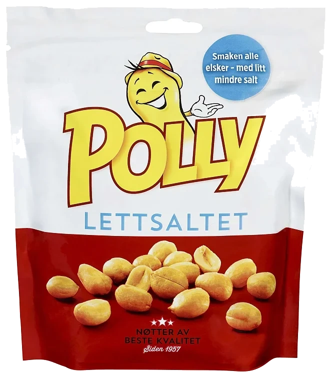 Polly peanøtter lettsaltet   300g