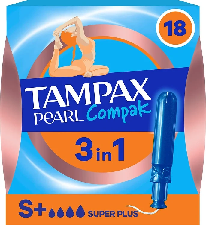 Tampong Compak Pearl Super Plus 18stk Tampax