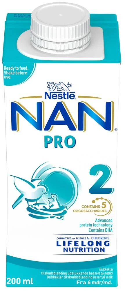 Nan Pro 2 Drikkeklar fra 6m 200ml Nestle