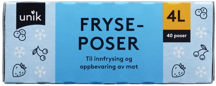 Fryseposer 4l 40stk Unik