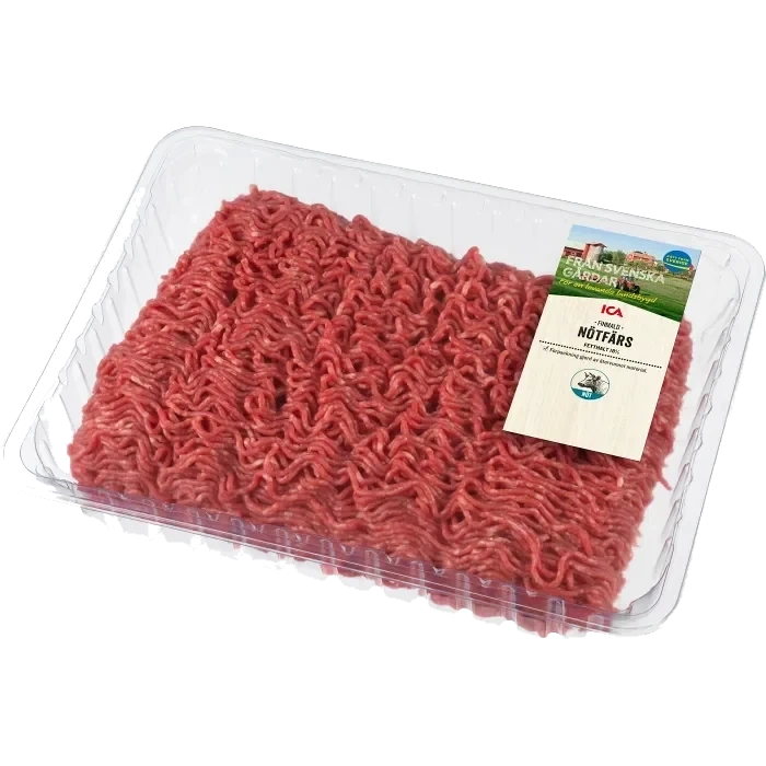 Nötfärs Färsk Finmald 12% ca 1,6kg ICA