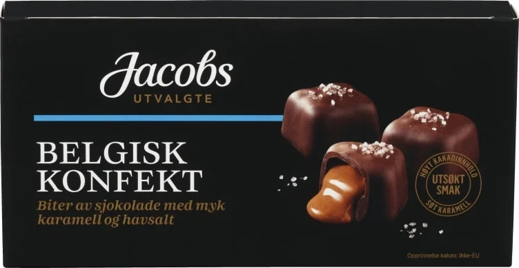 Belgisk Konfekt Karamell/havsalt 155g Jacobs