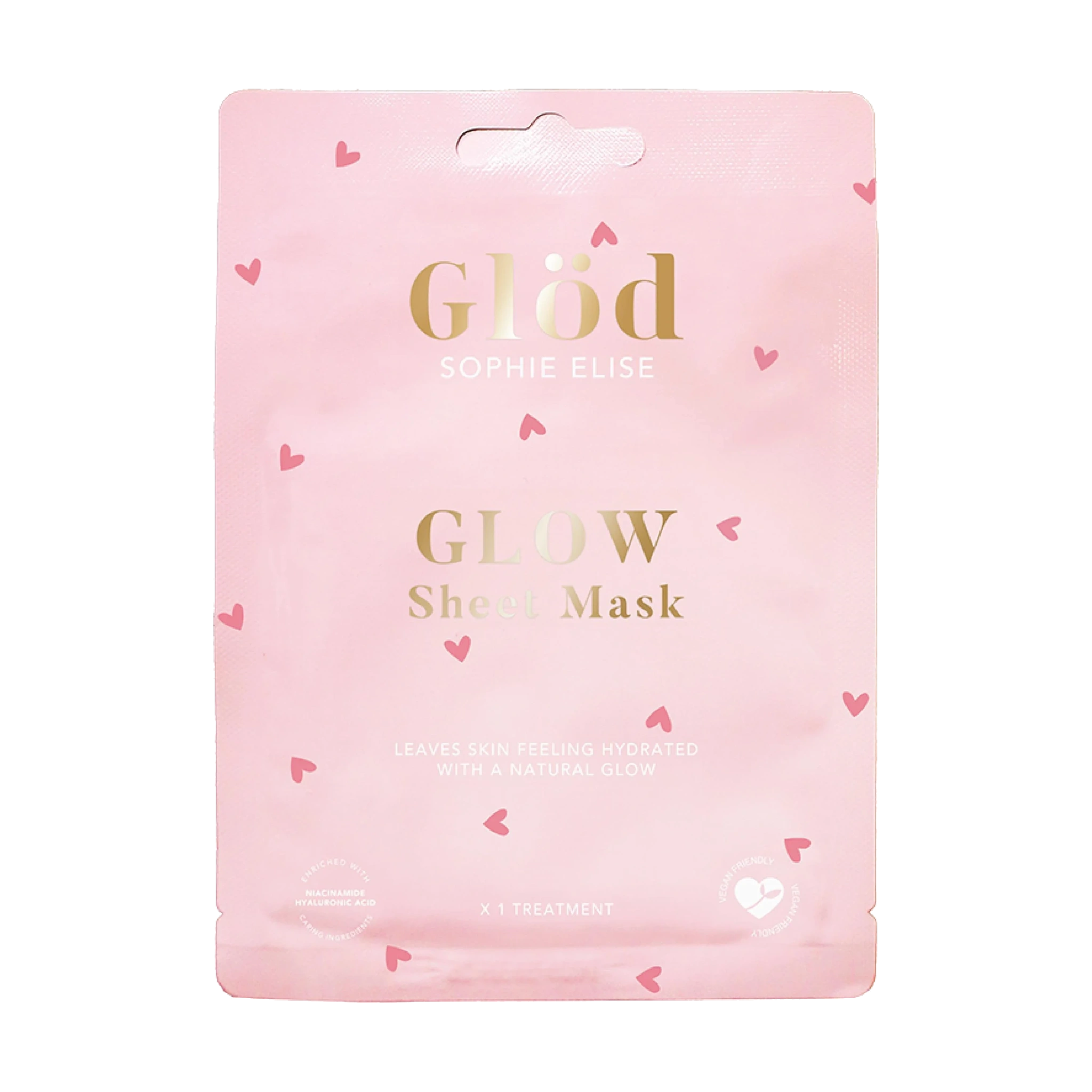 Glöd Sophie Elise Pink Glow Sheet Mask, 23 g