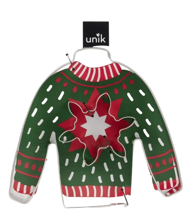 Pepperkakeform Ugly Sweater Snøkrystall Unik
