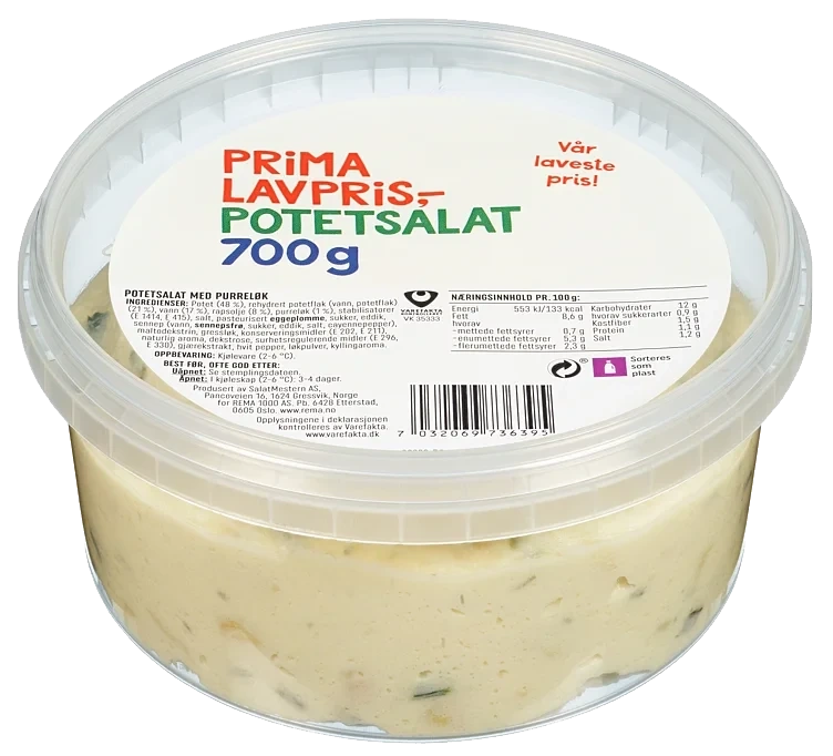 Potetsalat m/purreløk  700g