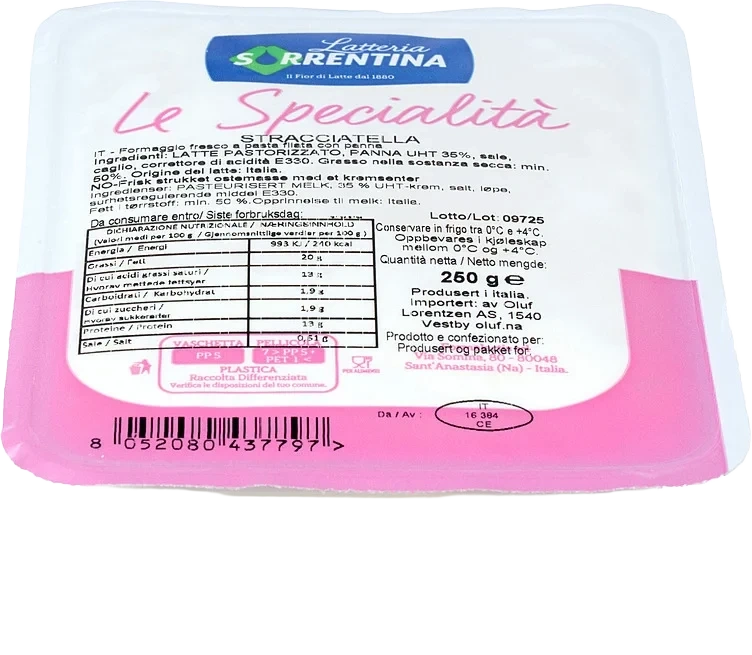 Stracciatella 250 g Latteria Sorrentina