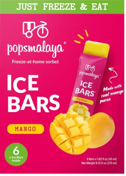Pops Malaya Ice Bar Mango 6 stk 270ml