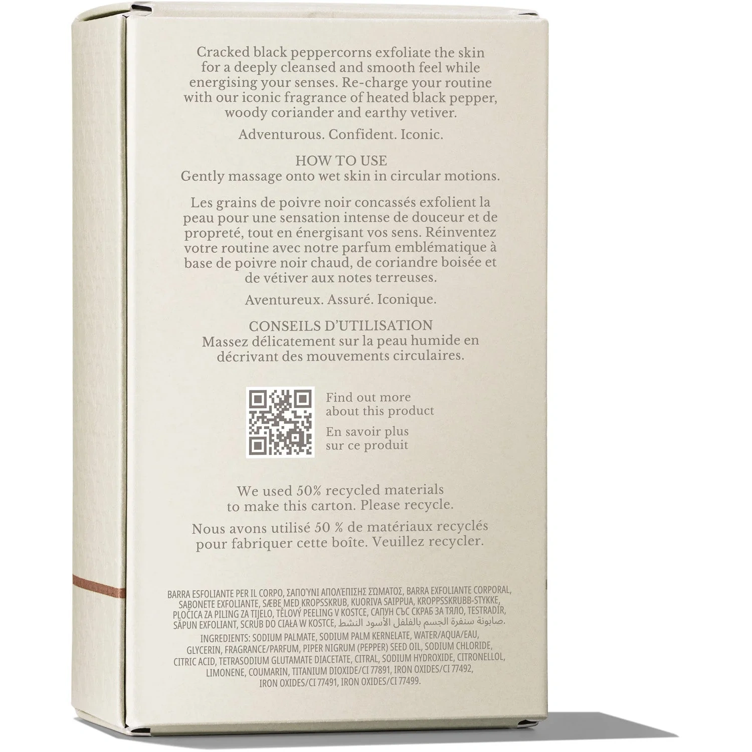 Molton Brown Re-charge Black Pepper Bodyscrub Bar 250 g