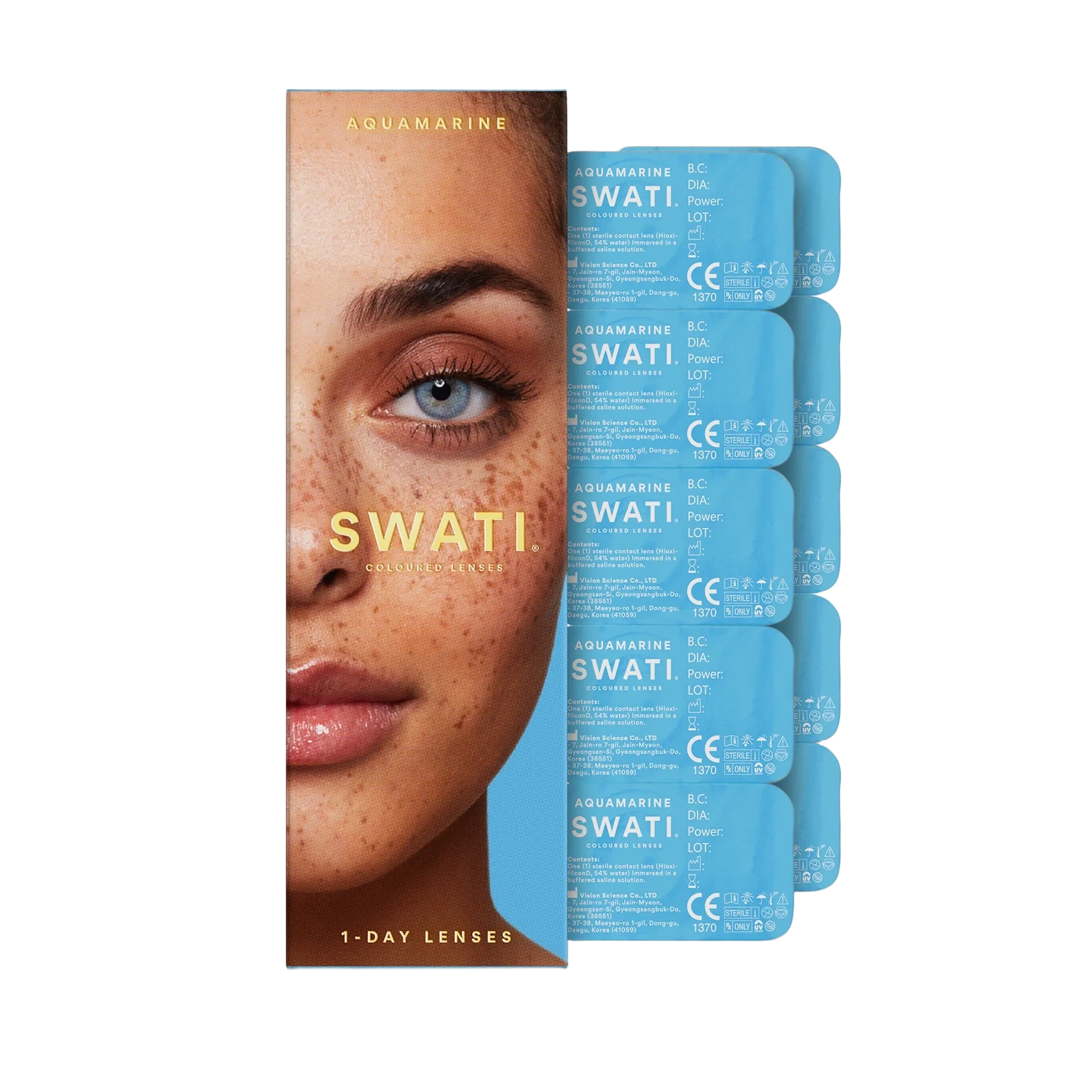 SWATI Cosmetics Coloured Lenses Aquamarine 1-Day Lenses