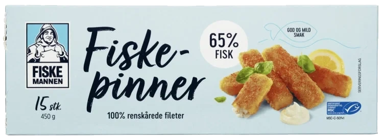 Fiskepinner Msc 450g Fiskemannen