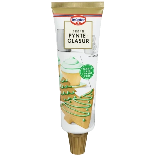 Pynteglasur Grønn 125g Tube Dr. Oetker