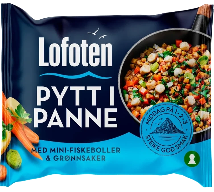 Pytt i Panne m/Fiskeboller 470g Lofoten