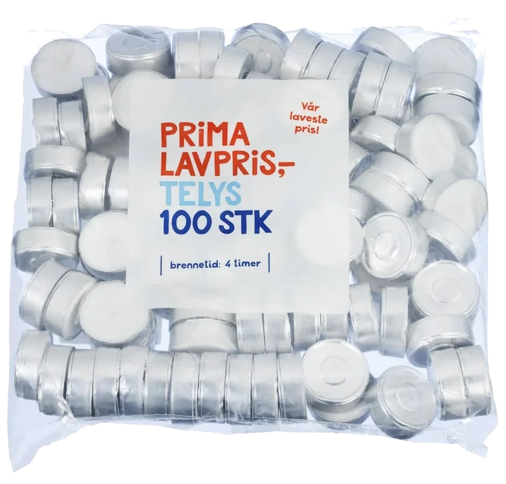 Prima telys 4 timer, 100 stk