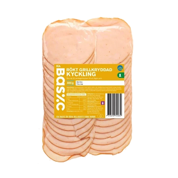 Kyckling Rökt Grillkryddad 300g ICA Basic