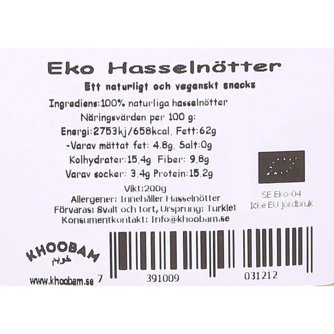 Hasselnötter Eko