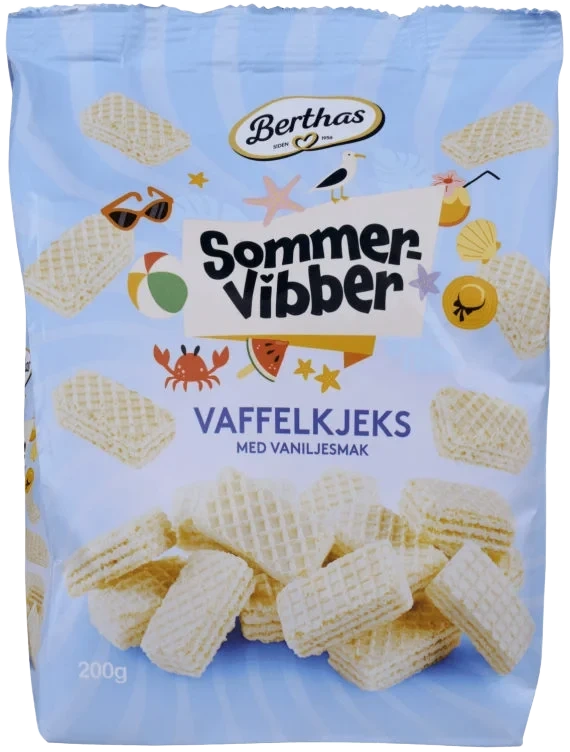 Vaffelkjeks Vanilje 200g Sommervibber