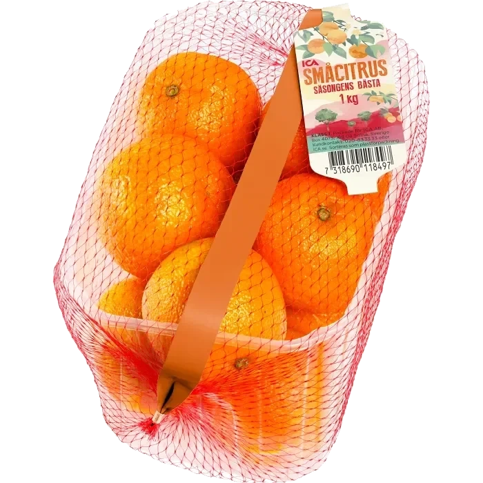 Småcitrus clementin i korg 1kg Klass 1 ICA