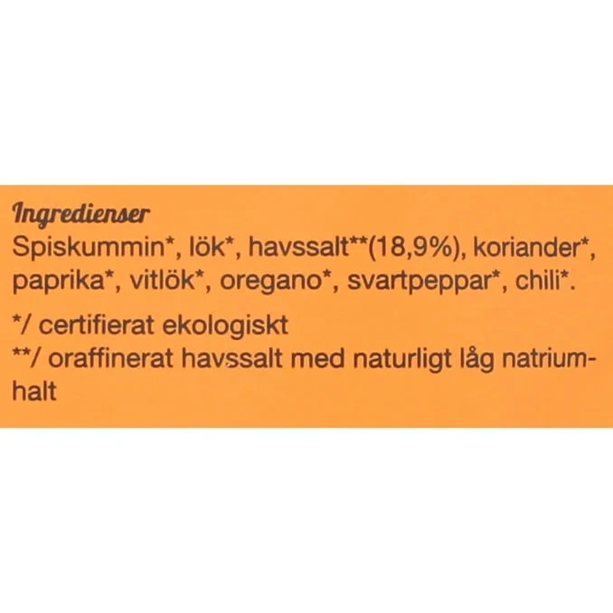 Kryddmix Taco Sea Salt Eko