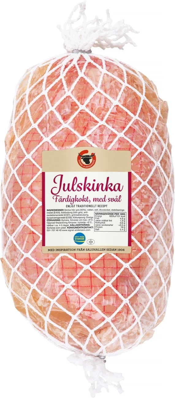SIGNAL & ANDERSSON Julskinka kokt m sv 4-del nätad SE