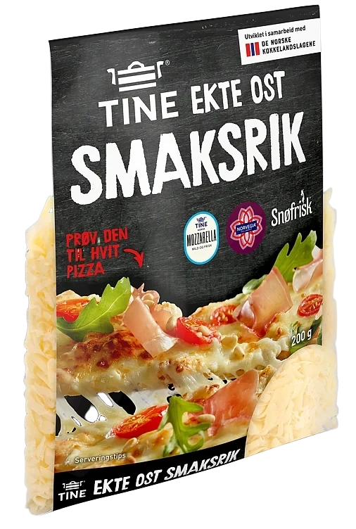 Ekte revet ost smaksrik  200g